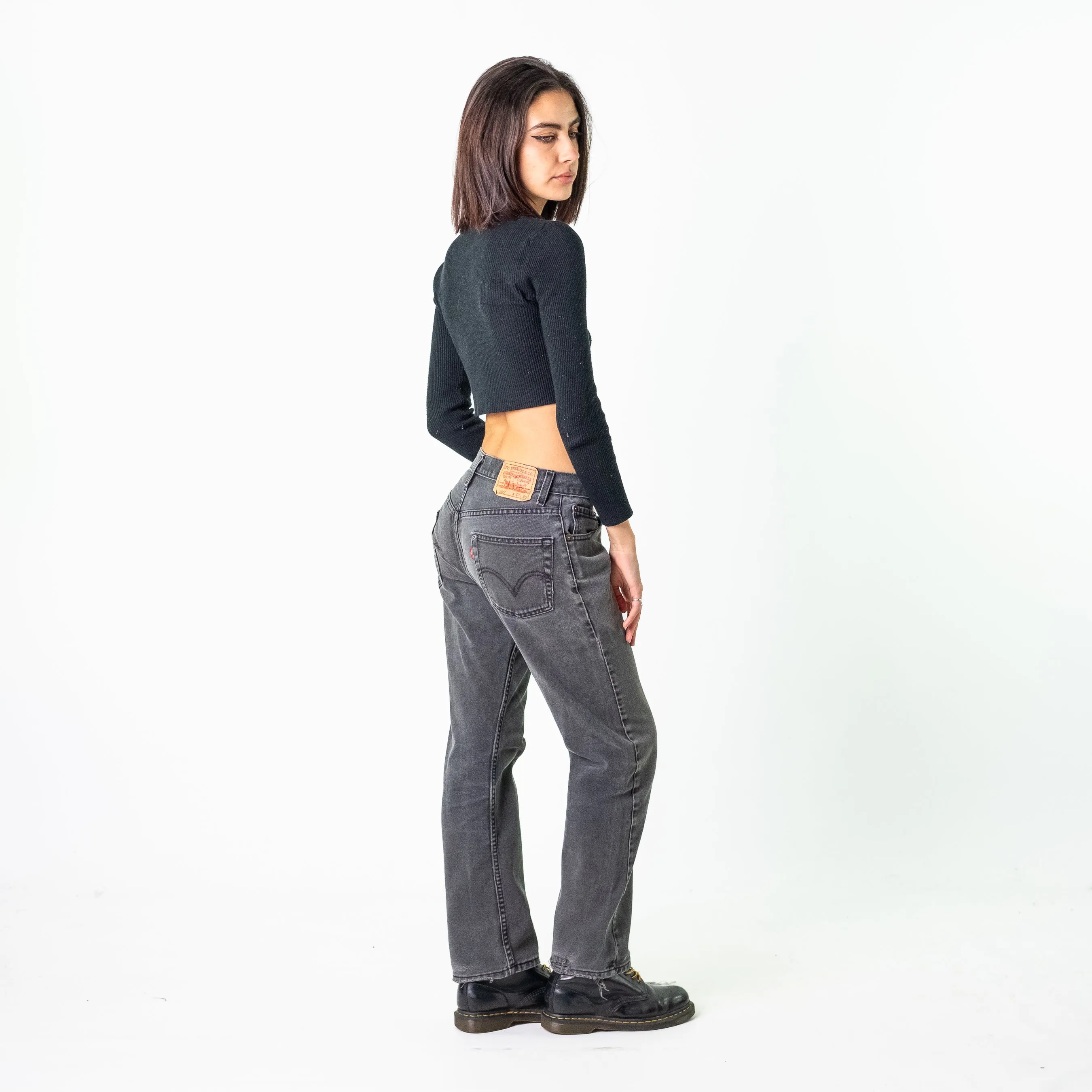 Dark Grey 90s Levi's 505s Cargo Skater Trousers Pants Jeans (30x30)