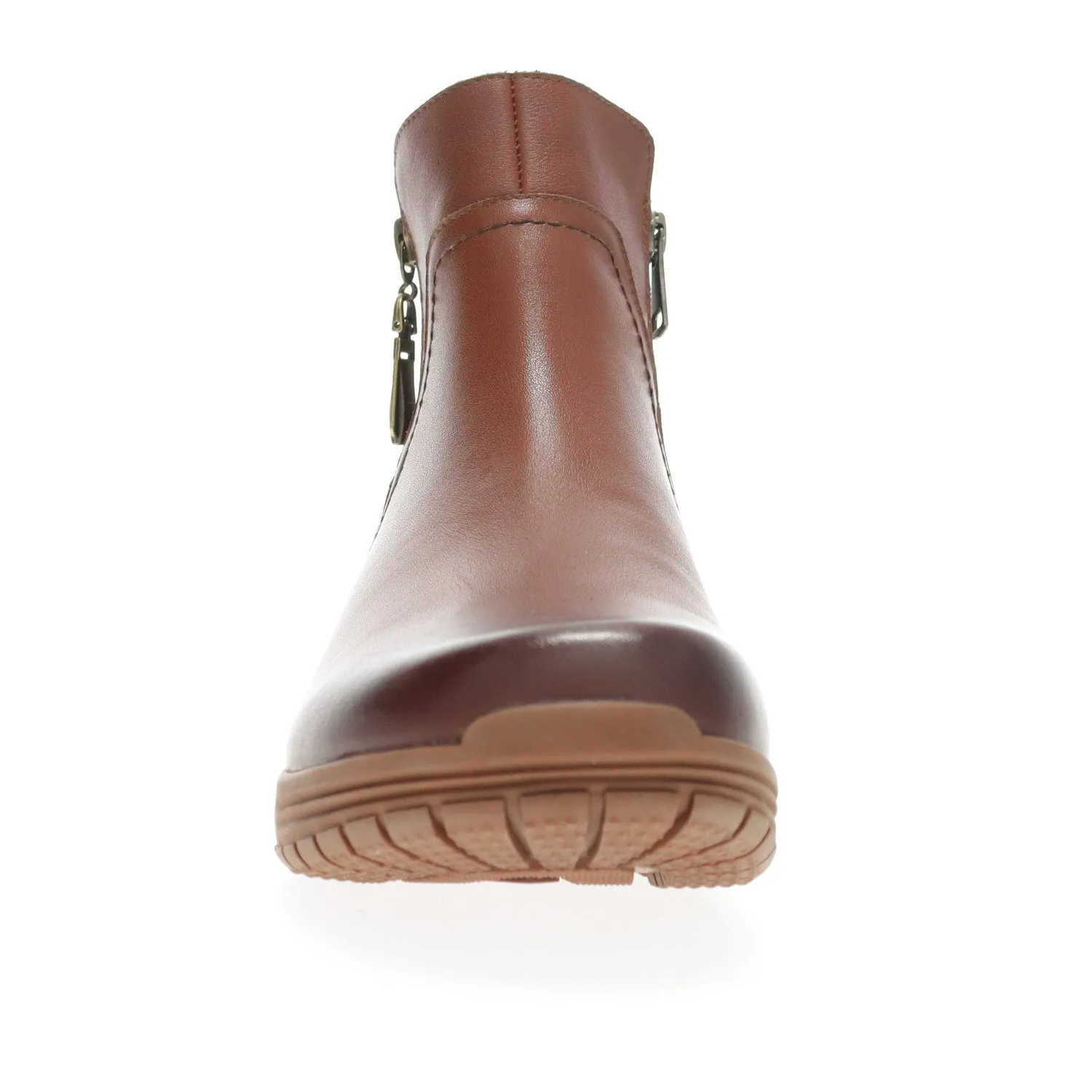  Delphi Zip-up Ankle Boot WIDE in Brown  