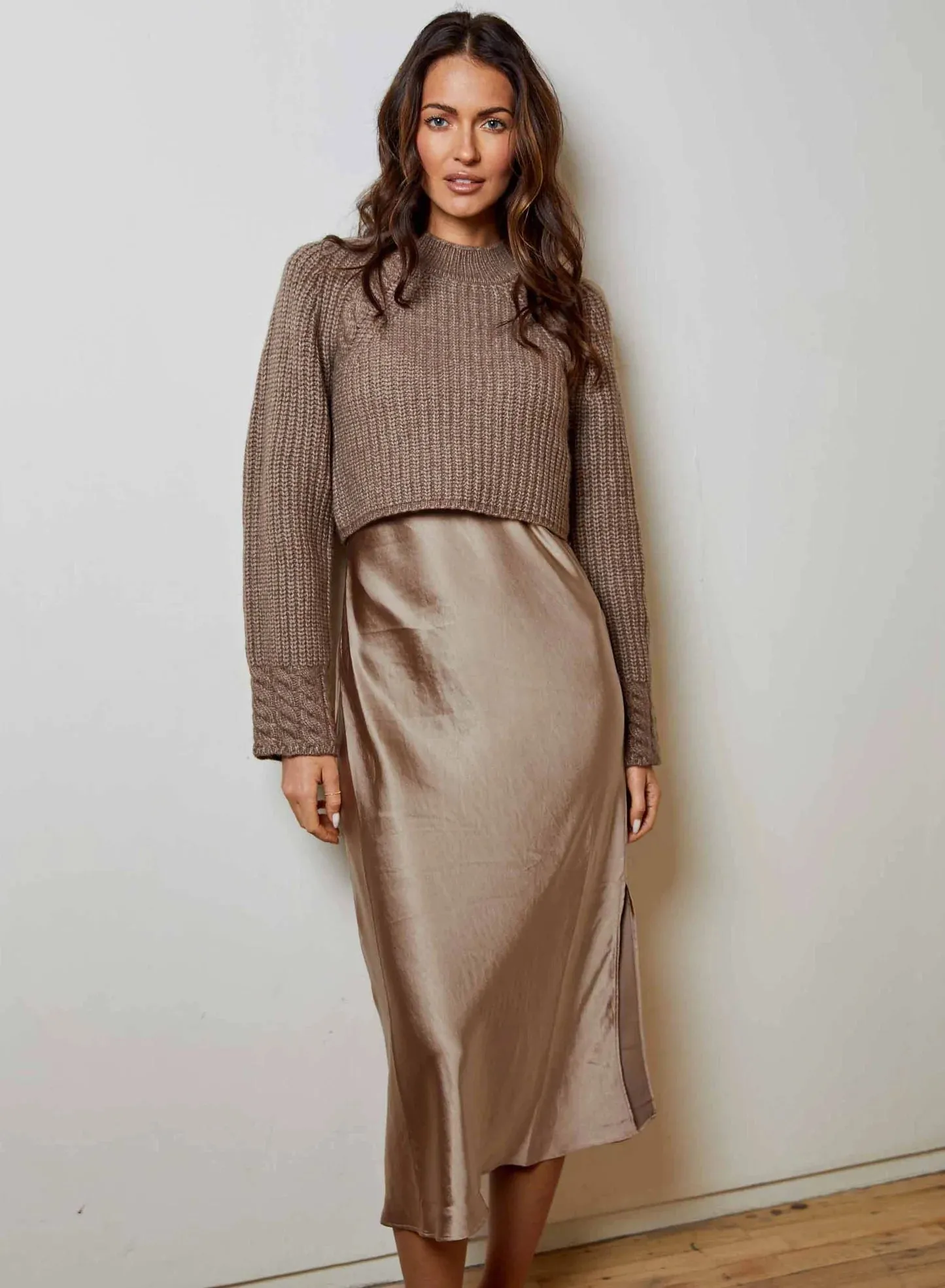 DH New York Kaz Sweater/Dress Combo Umber