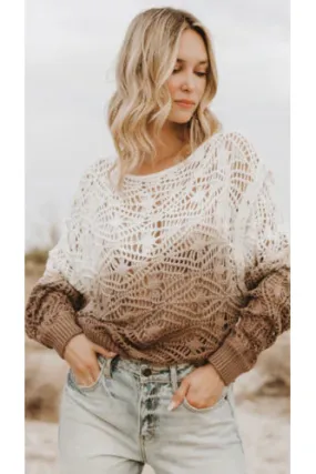 Elan Sophie Crochet Sweater