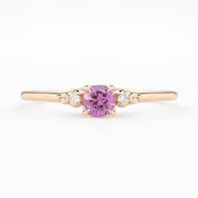 Estel Ring 4mm 0.35ct Pink Umba Sapphire 14K Rose Gold