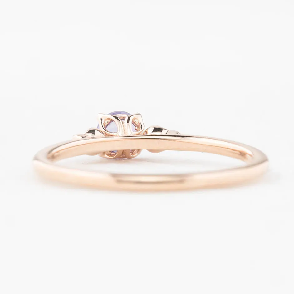 Estel Ring 4mm 0.35ct Pink Umba Sapphire 14K Rose Gold