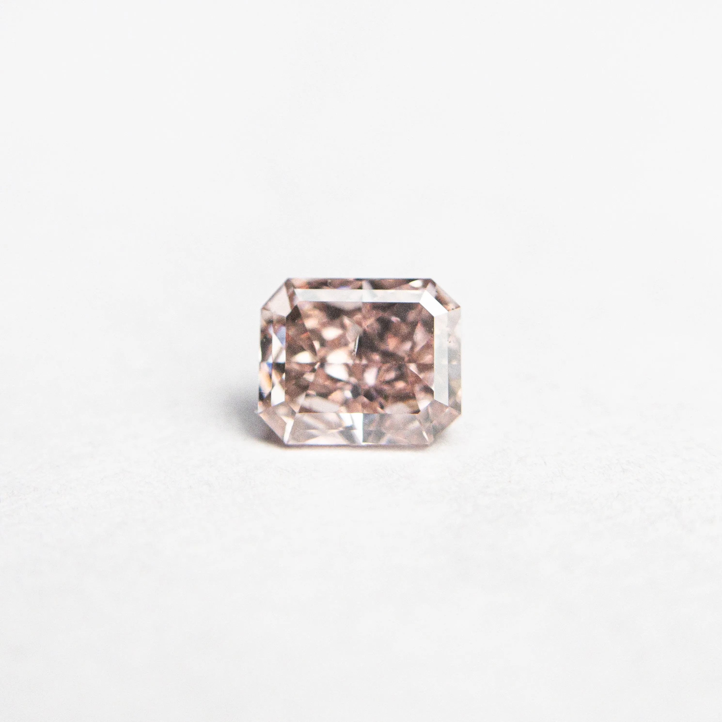 Fancy Orangey Pink Brilliant Diamond - 0.36ct Cut Corner Rectangle