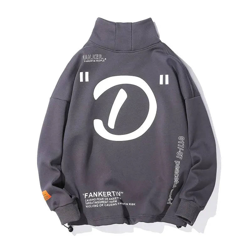 Fankertin People Turtleneck Fleece Hoodie