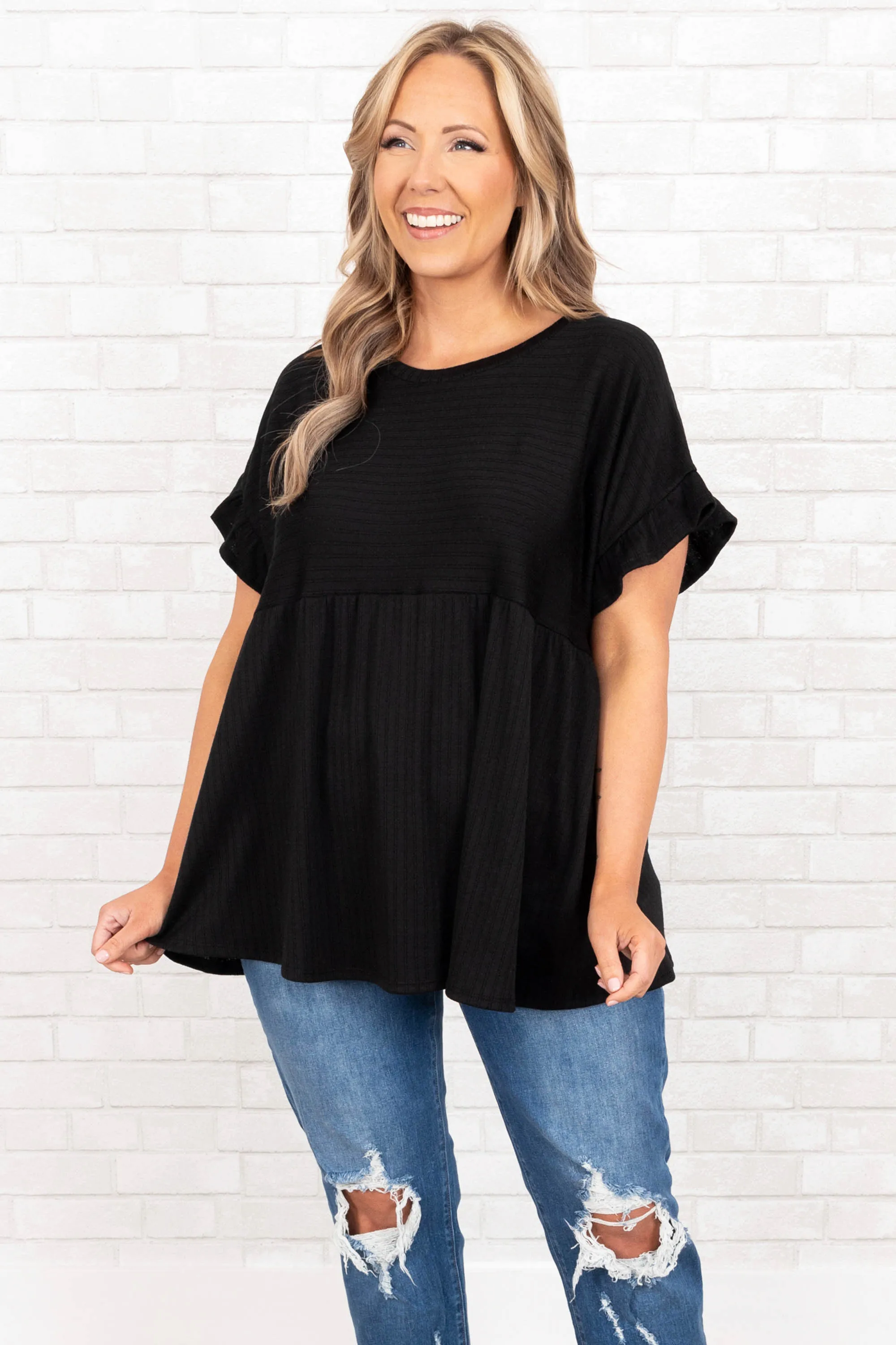 Feeling Untouchable Top, Black