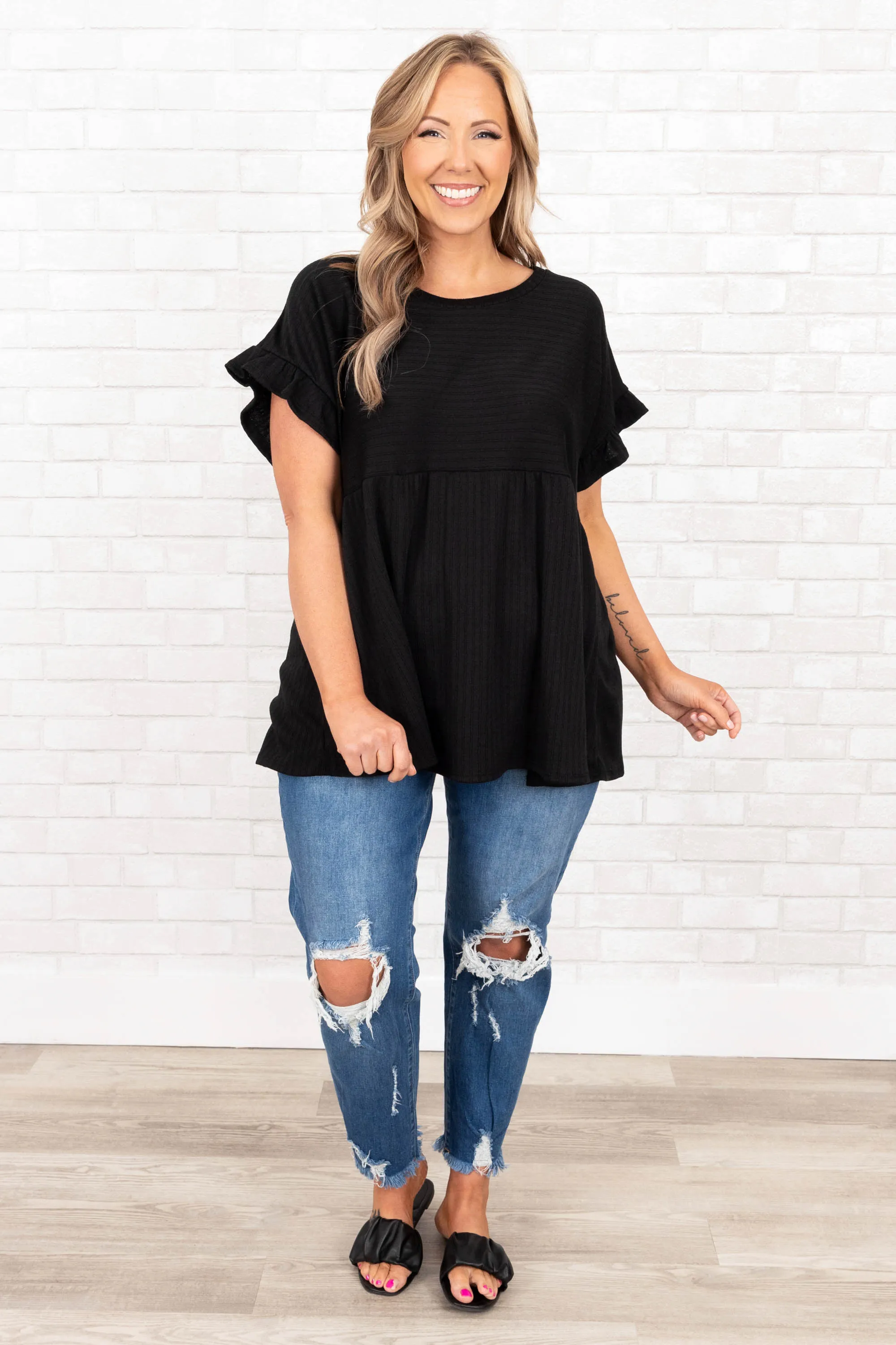 Feeling Untouchable Top, Black