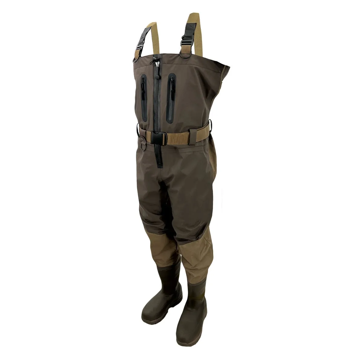 Frogg Toggs Mens Brown Grand Refuge® 3.0 Bootfoot Zip-Front Chest Wader