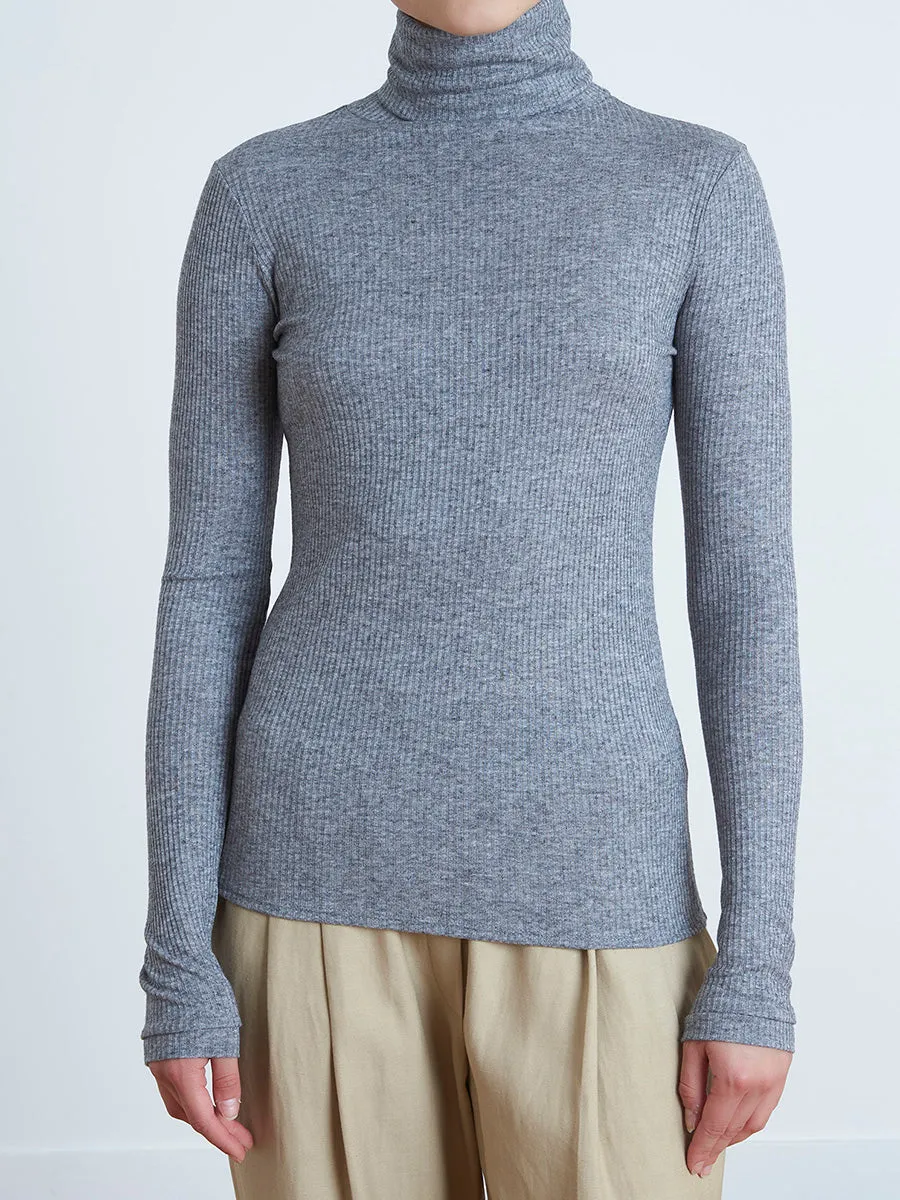 Gallinara Ribbed Turtleneck Top