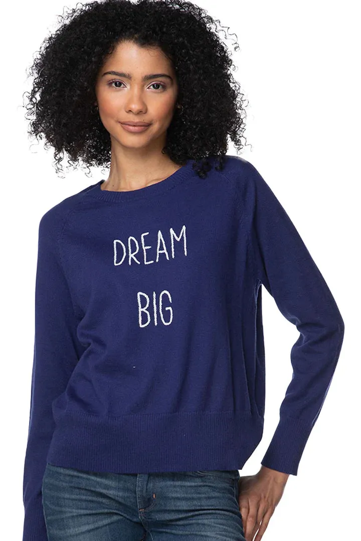 Golden Sun Eco Cotton Crew Sweater | Dream Big-Navy