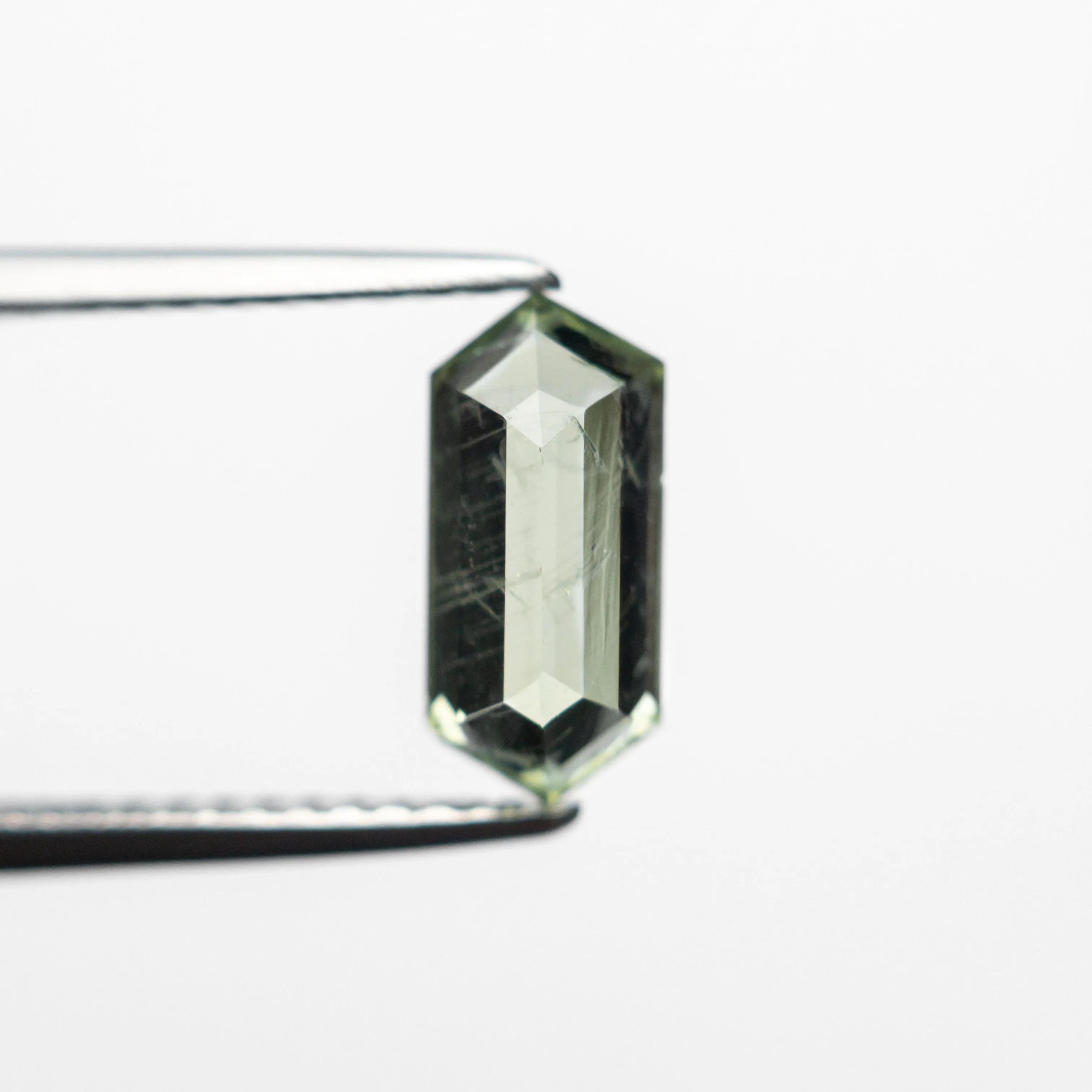 Green Step Cut Sapphire - 1.50ct Hexagon