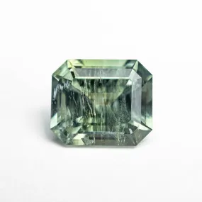 Green/Teal Step Cut Sapphire - 2.66ct Cut Corner Rectangle