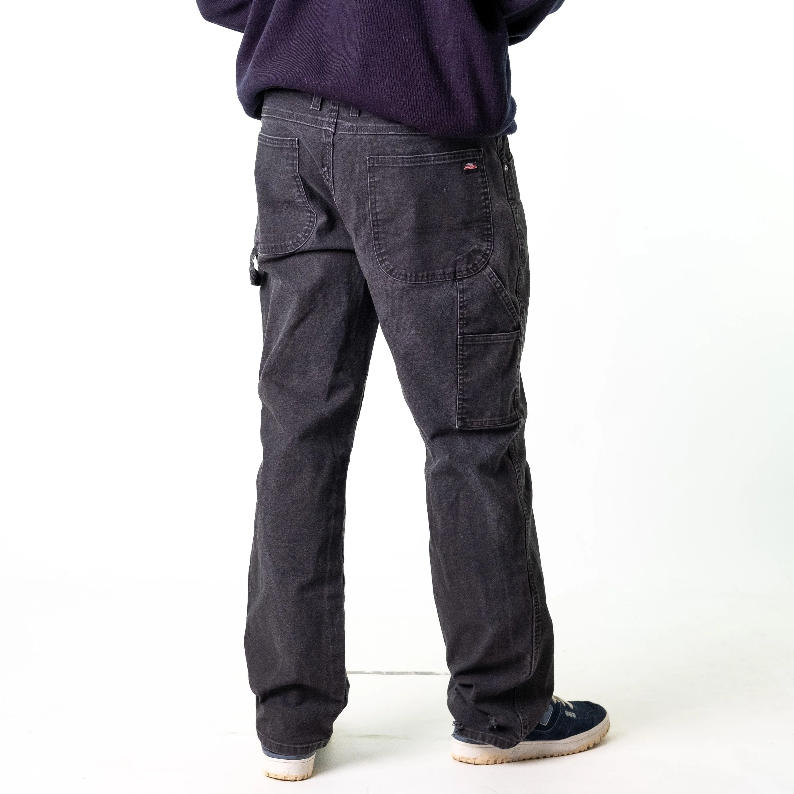 Grey 90s Dickies  Cargo Skater Trousers Pants Jeans (36x32)