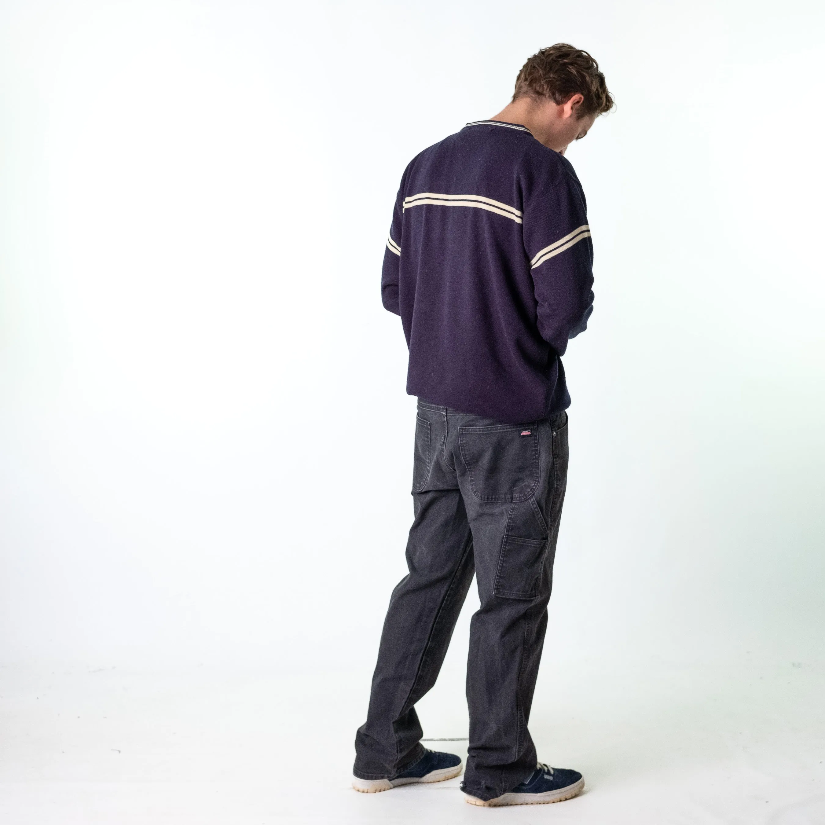 Grey 90s Dickies  Cargo Skater Trousers Pants Jeans (36x32)