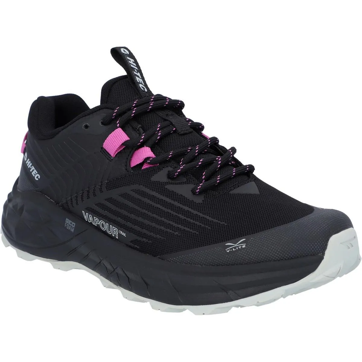 Hi-Tec Fuse Trail Low Trainers Black/Cool Grey/Cyclamen