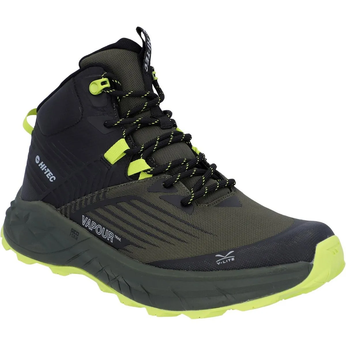 Hi-Tec Fuse Trail Mid WP Trainers Black/Olive