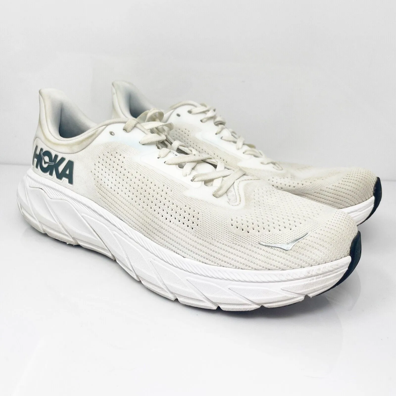 Hoka One One Mens Arahi 7 1147850 BDBSW White Running Shoes Sneakers Size 10.5 D