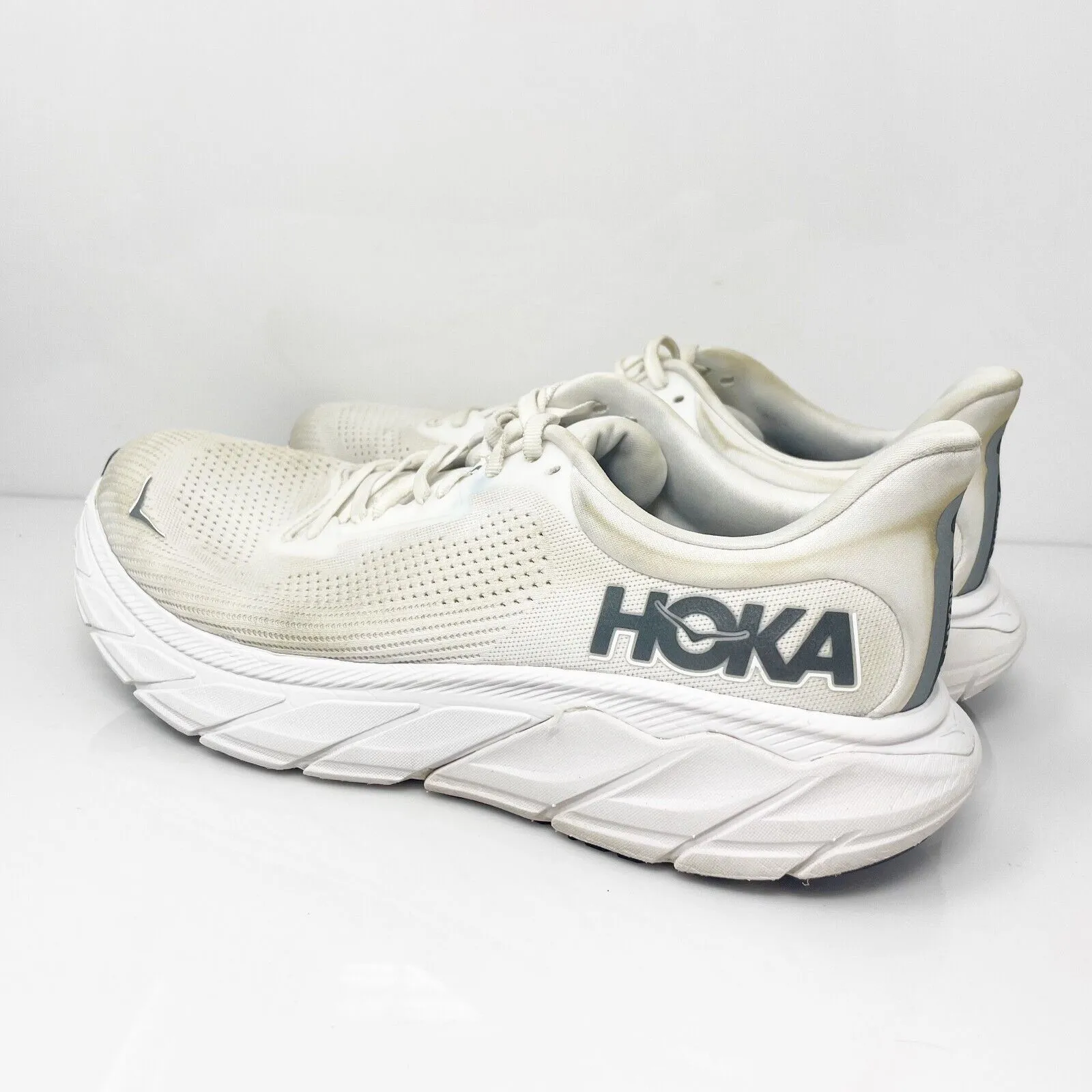 Hoka One One Mens Arahi 7 1147850 BDBSW White Running Shoes Sneakers Size 10.5 D