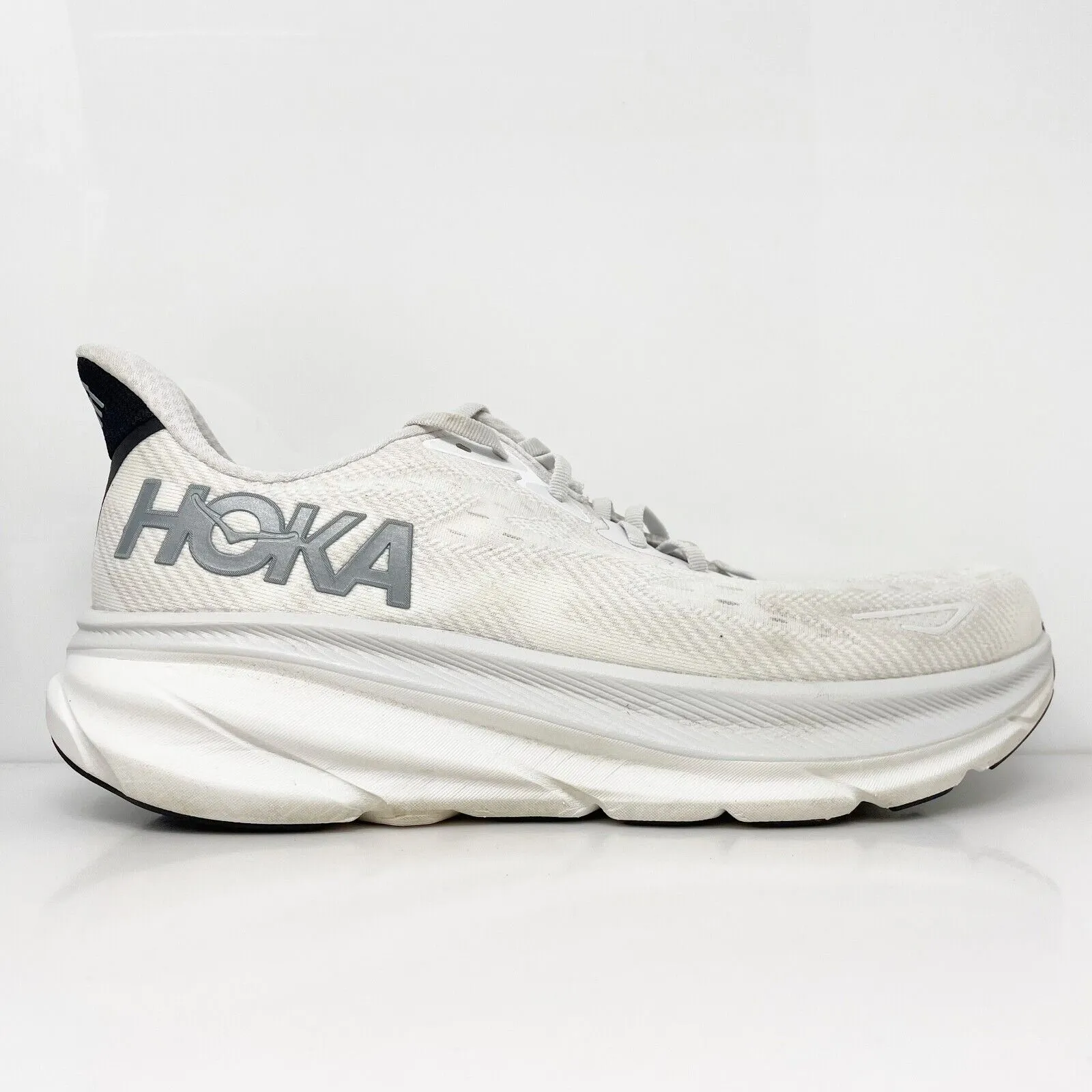 Hoka One One Mens Clifton 9 1127895 NCSW Gray Running Shoes Sneakers Size 11.5 D