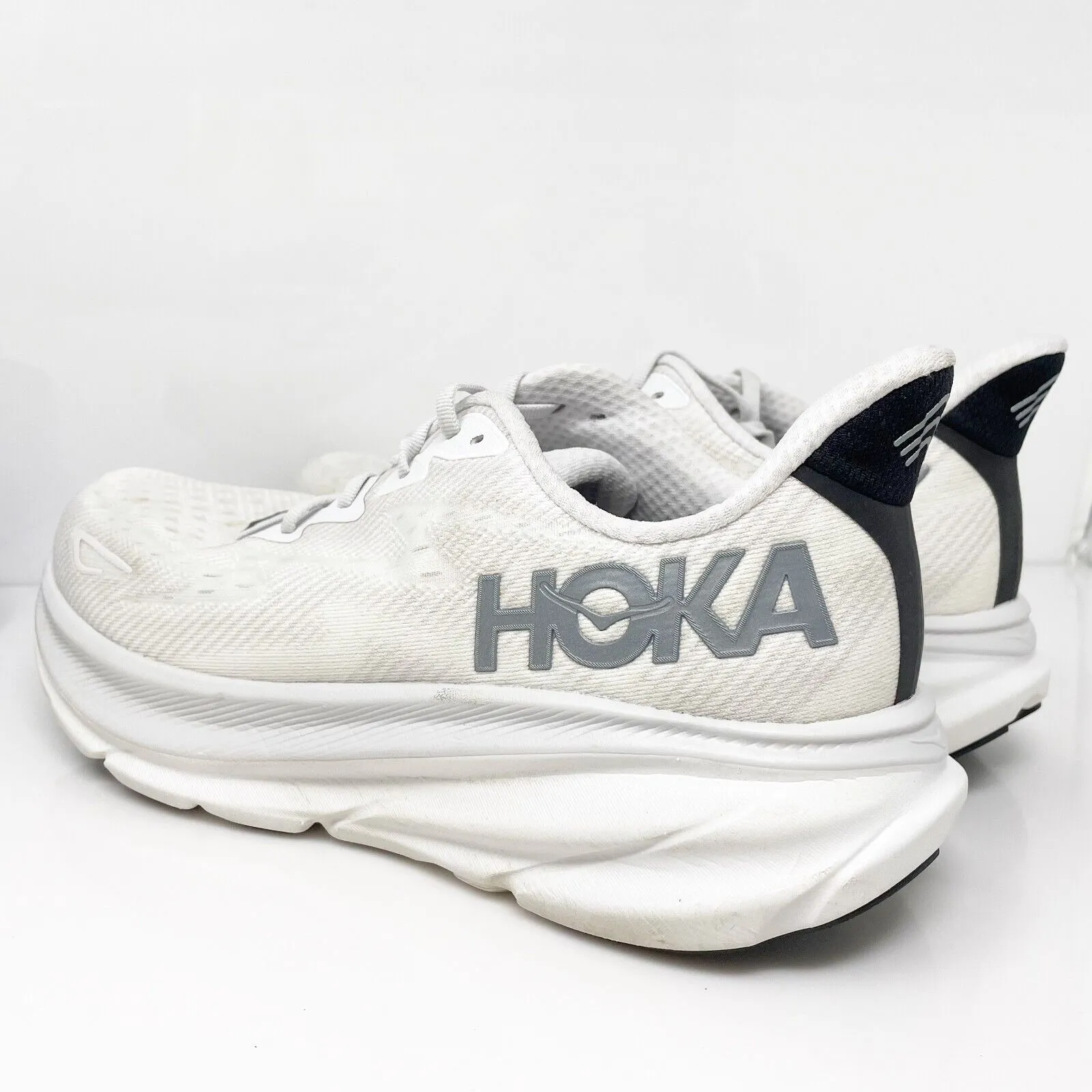 Hoka One One Mens Clifton 9 1127895 NCSW Gray Running Shoes Sneakers Size 11.5 D