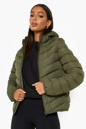 Hooded Paneled Puffer Jacket