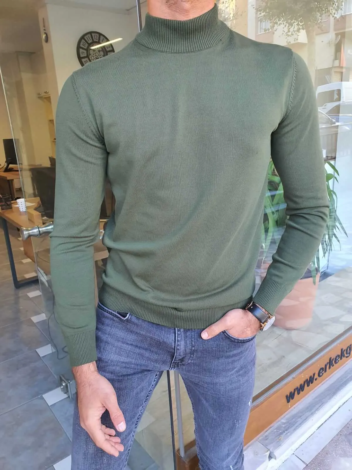 Hunza Green Turtleneck