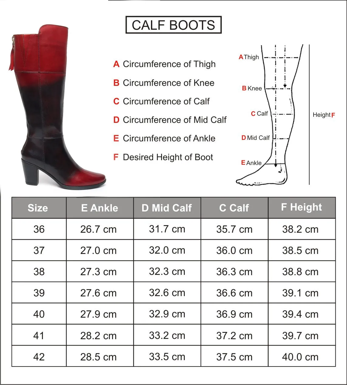 Knee Height Blocked Heel Boots with Dual Tone Black-Wine Genuine Leather By Brune & Bareskin