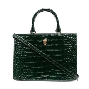 KURT GEIGER Shoredicth Tote Dark Green Leather Corssbody Bag