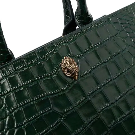 KURT GEIGER Shoredicth Tote Dark Green Leather Corssbody Bag