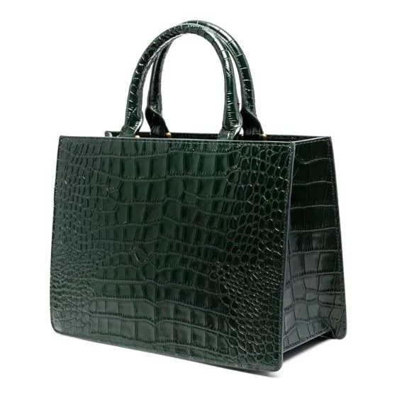 KURT GEIGER Shoredicth Tote Dark Green Leather Corssbody Bag