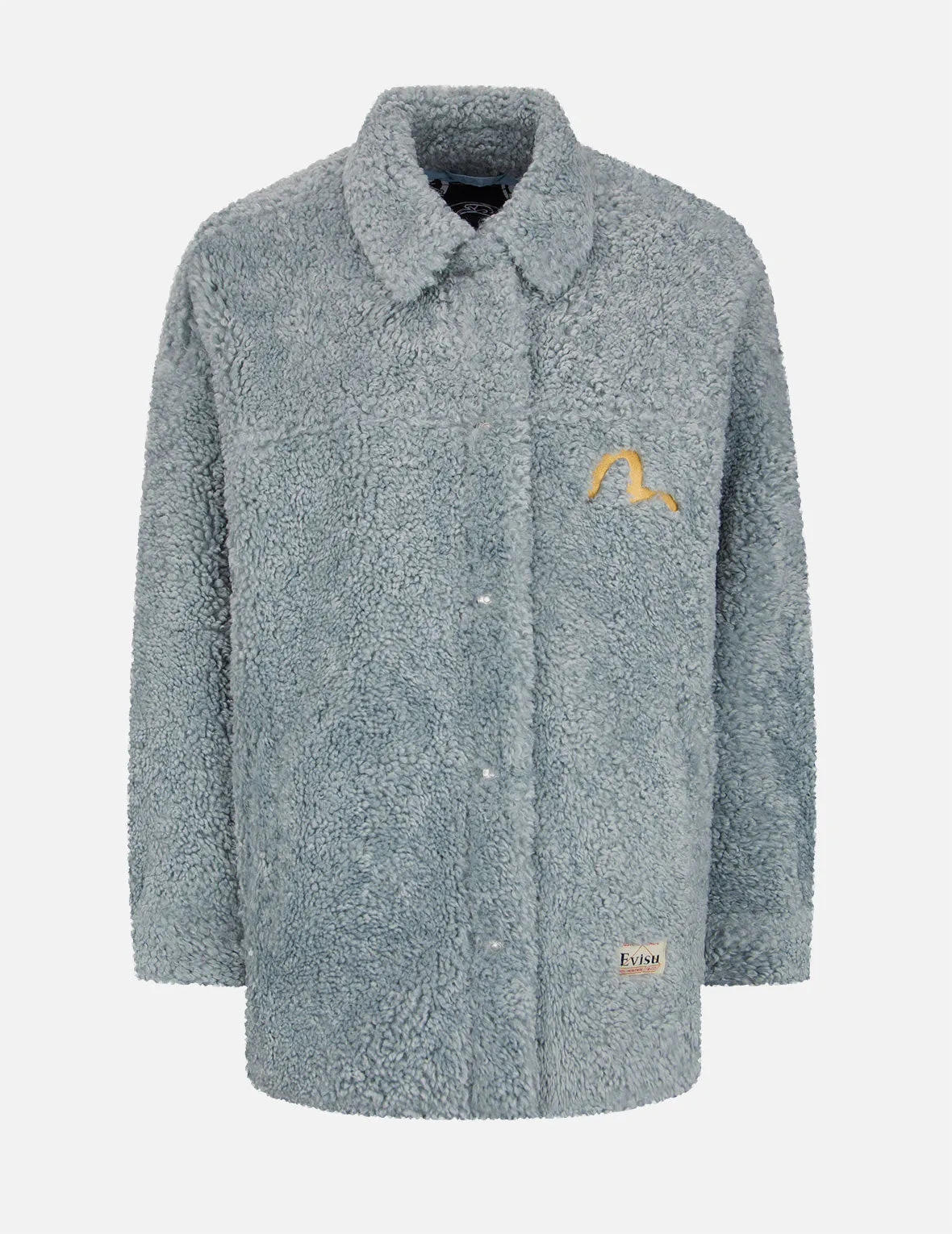 Logo Appliqué Sherpa Shirt Jacket