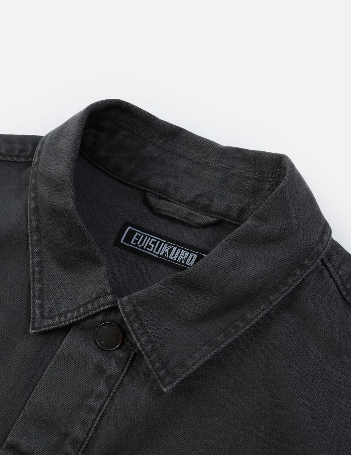 Logo Embroidery Garment Washed Shirt Jacket