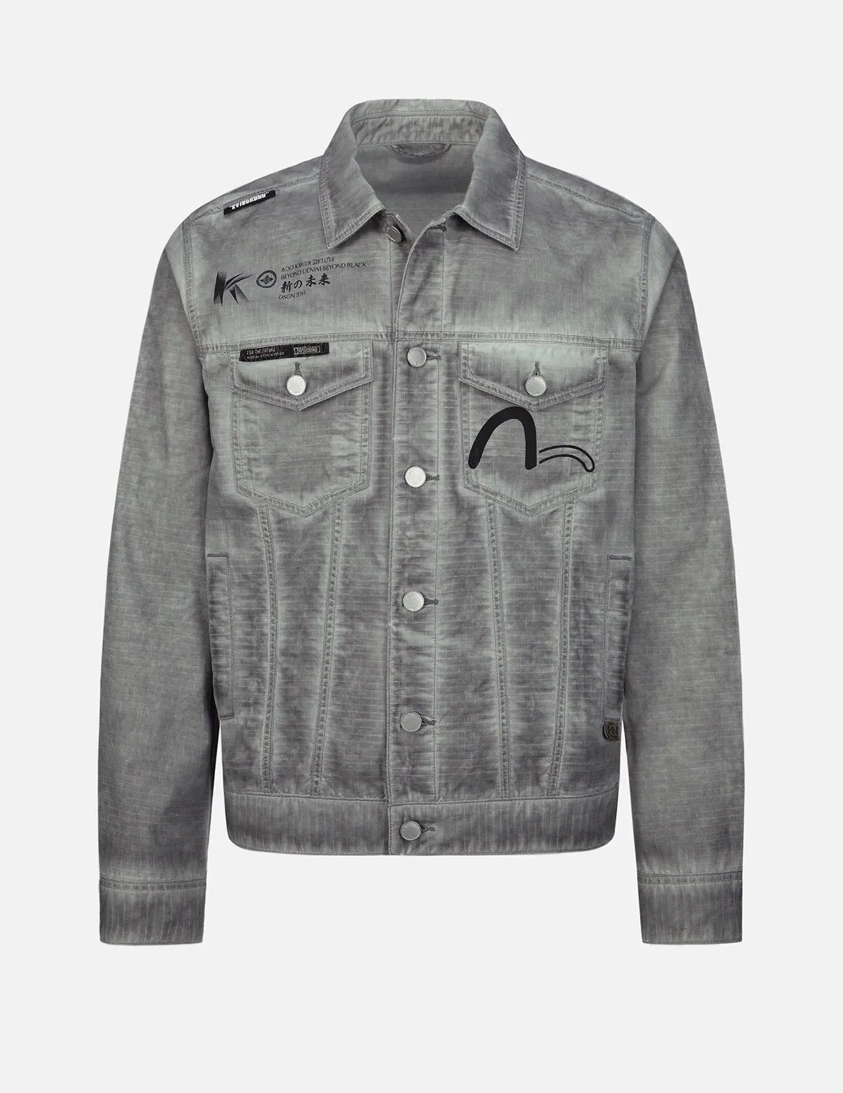 Logo Print Garment Dye Jacket