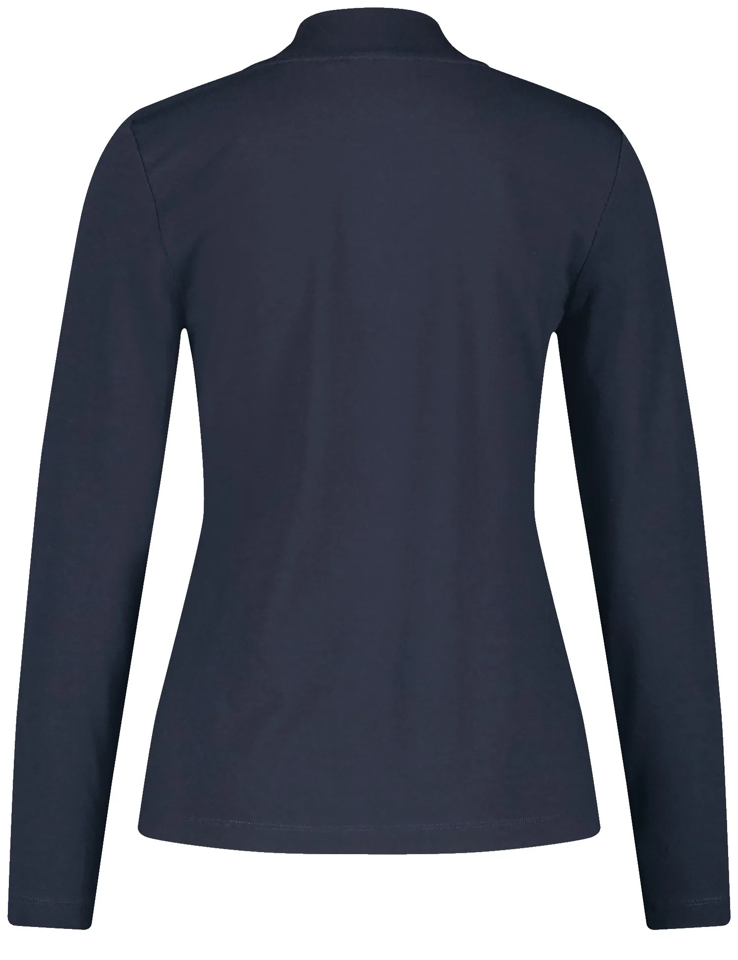 Long sleeve jersey top with a turtleneck