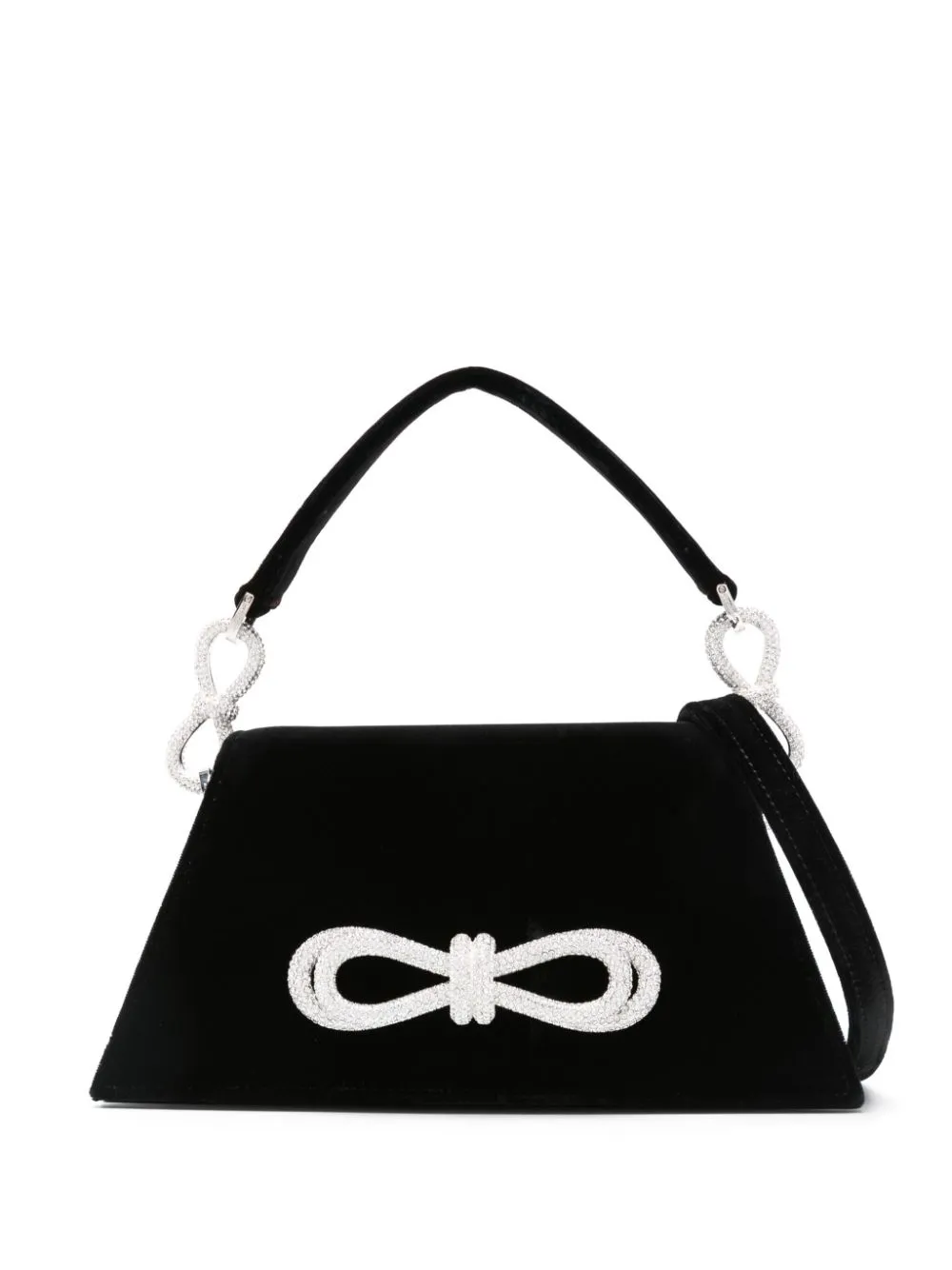 MACH & MACH crystal-embellished knots tote bag - Black