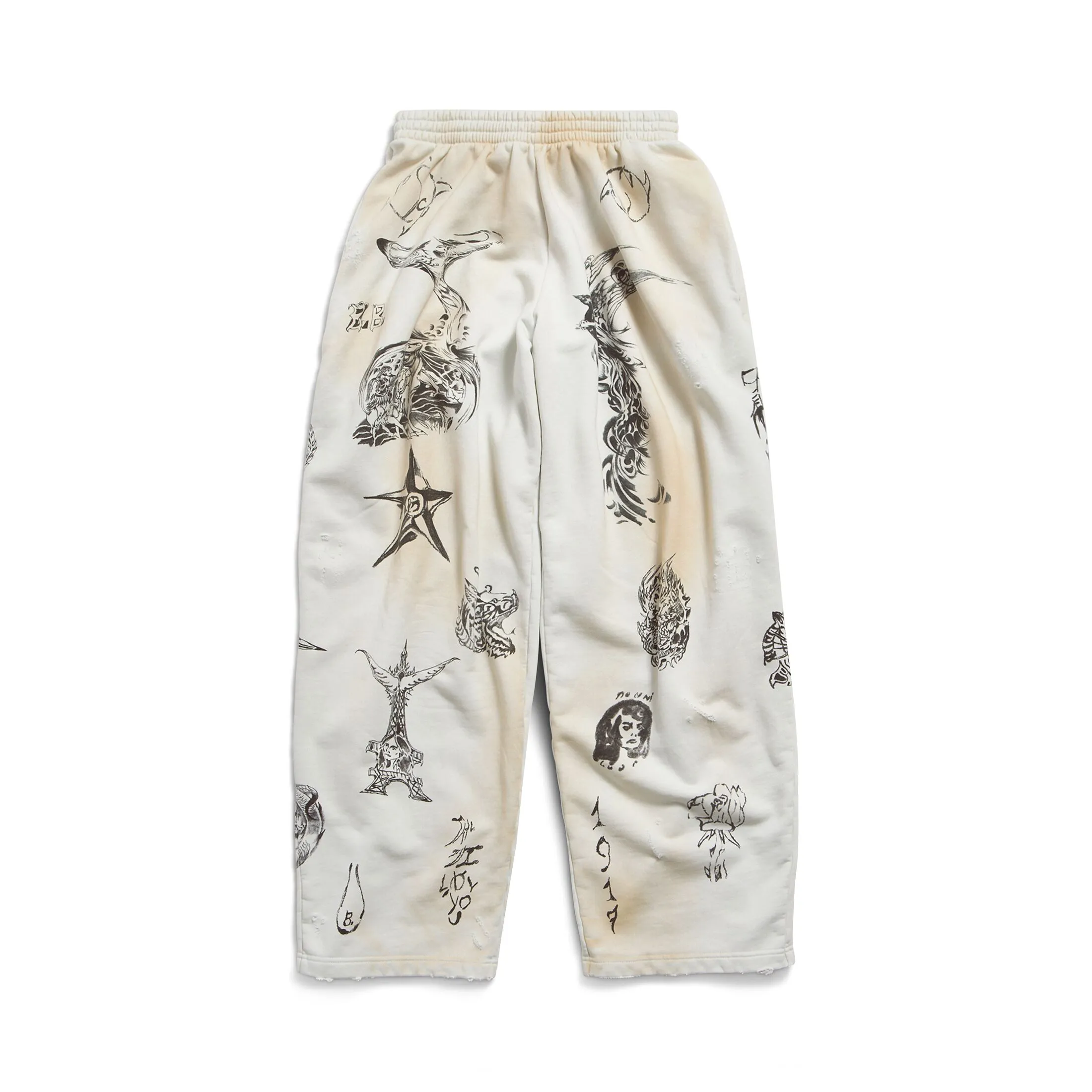 MEN’S TAT BAGGY SWEATPANTS IN BEIGE/BROWN