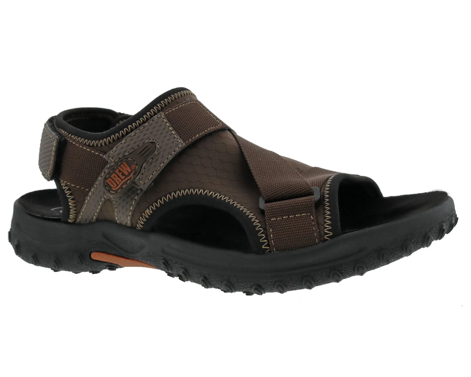  Men's Wander Adjustable Sandal EXTRA EXTRA WIDE in Brown Combo  