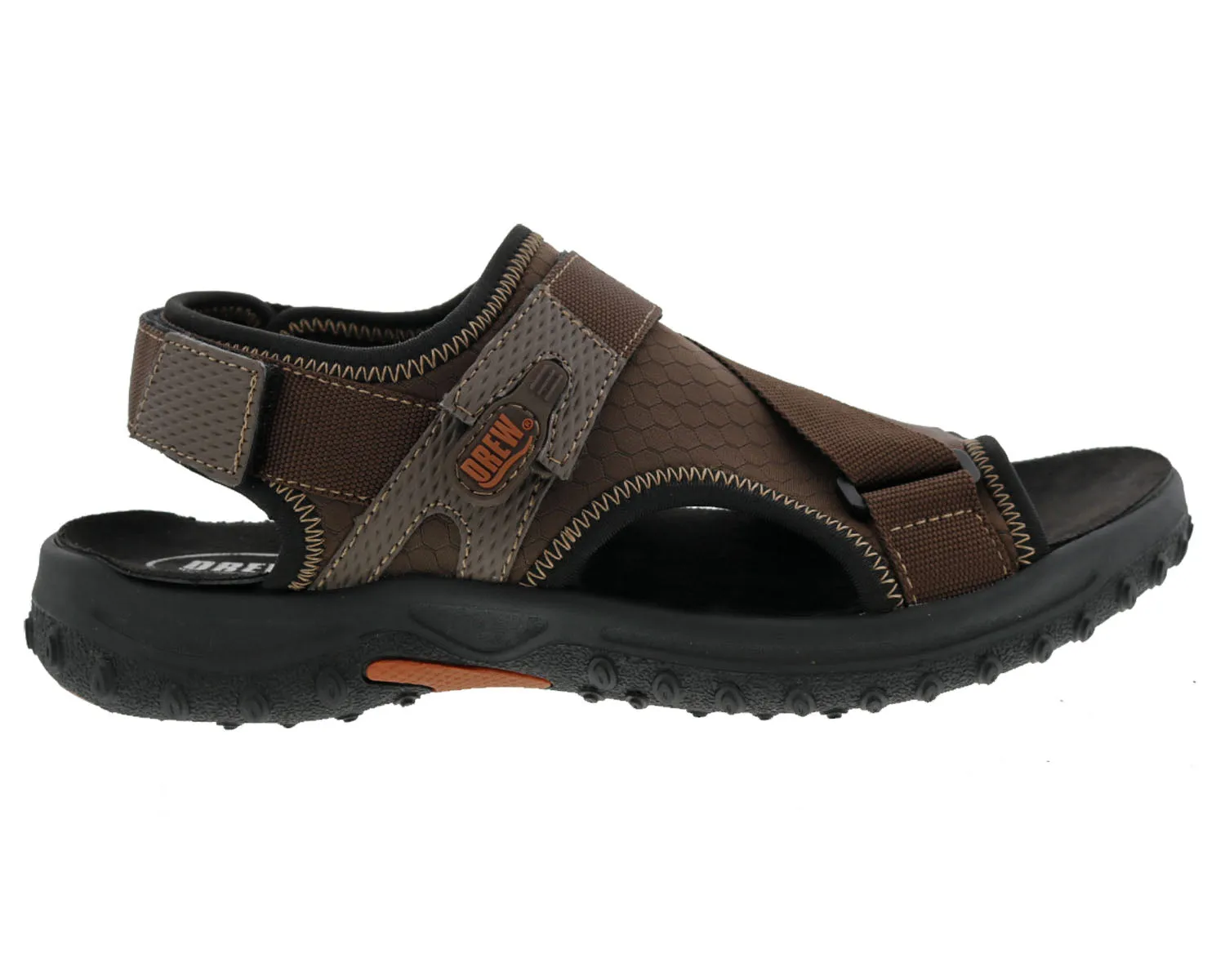  Men's Wander Adjustable Sandal EXTRA EXTRA WIDE in Brown Combo  