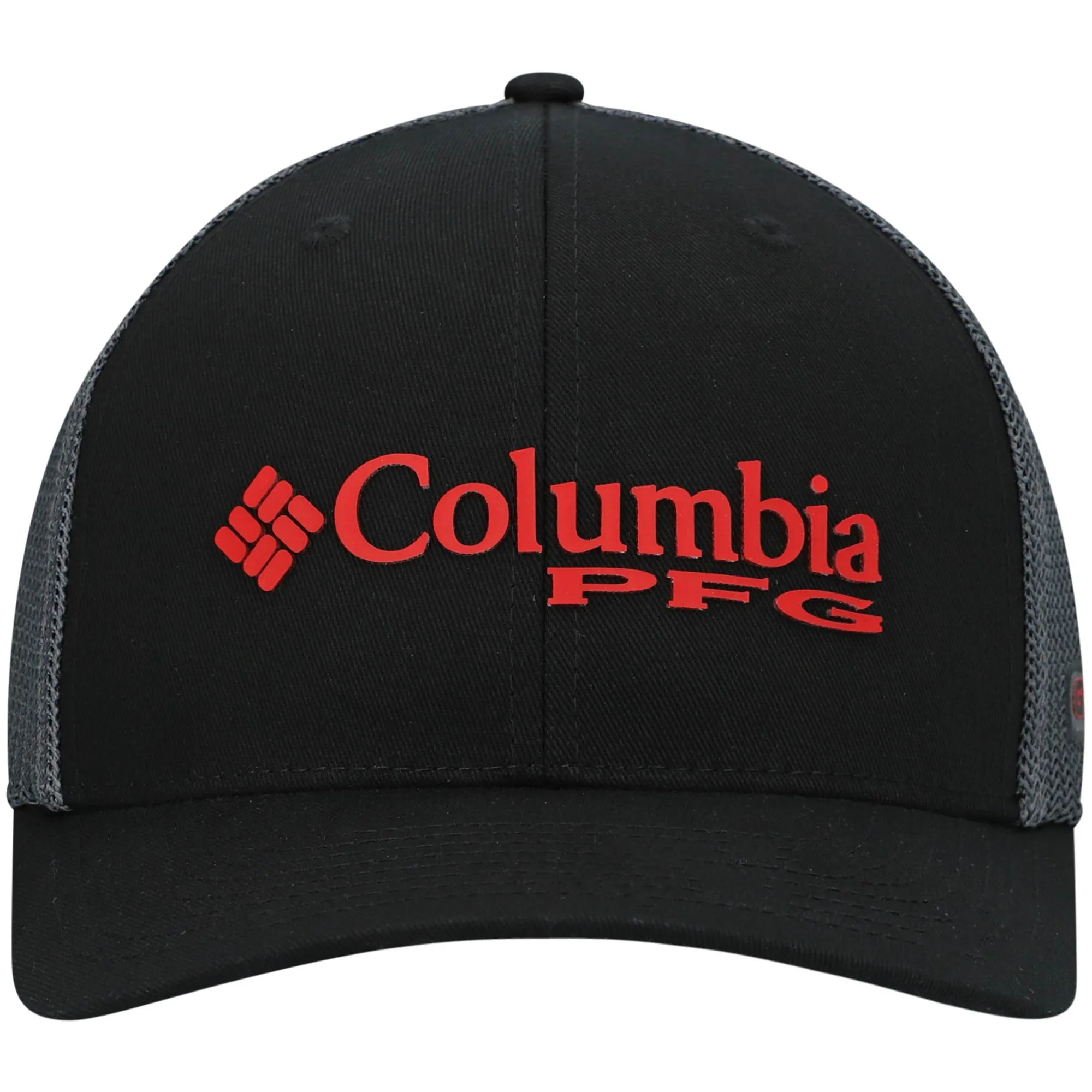 Men's Columbia Black/Gray Georgia Bulldogs PFG Flex Hat