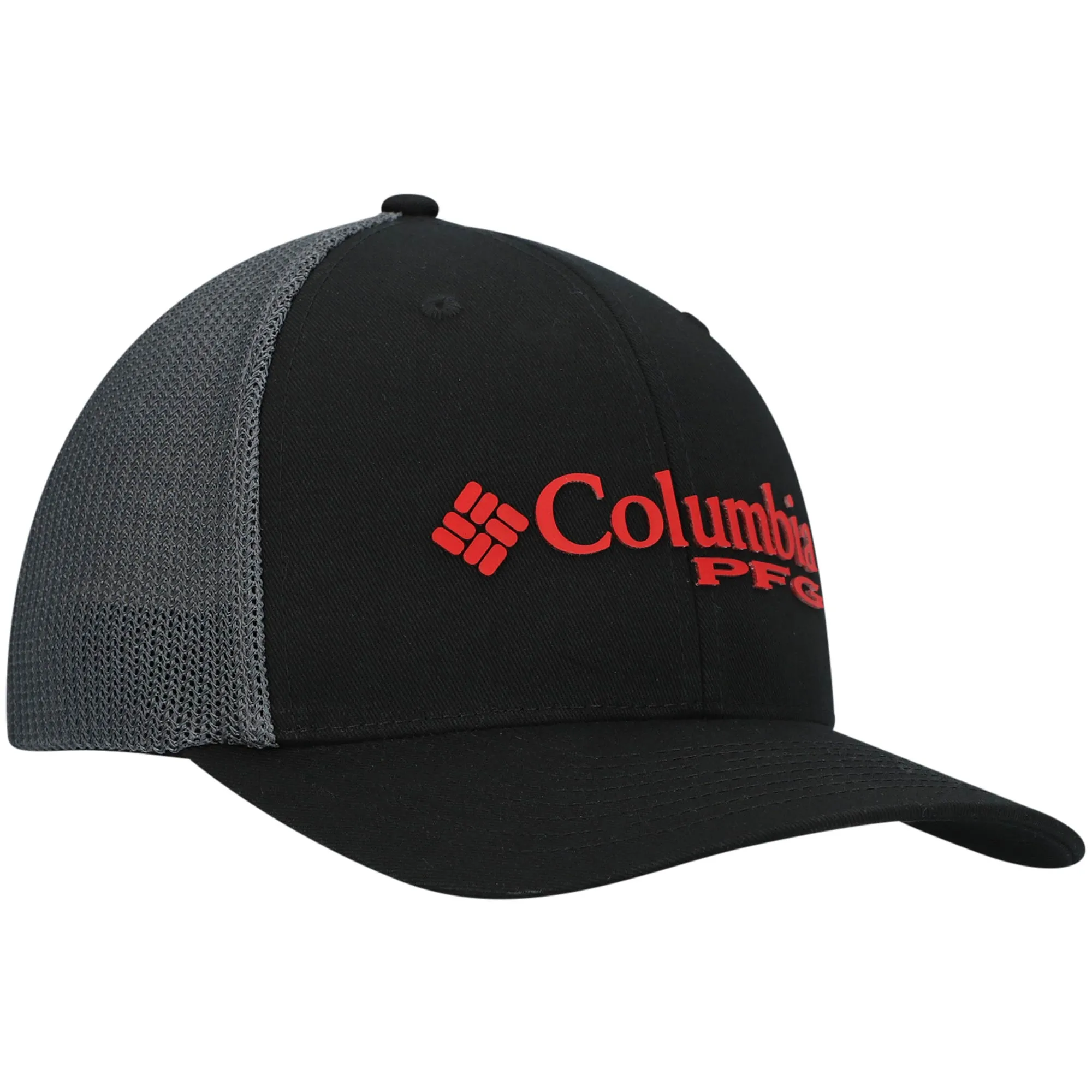 Men's Columbia Black/Gray Georgia Bulldogs PFG Flex Hat