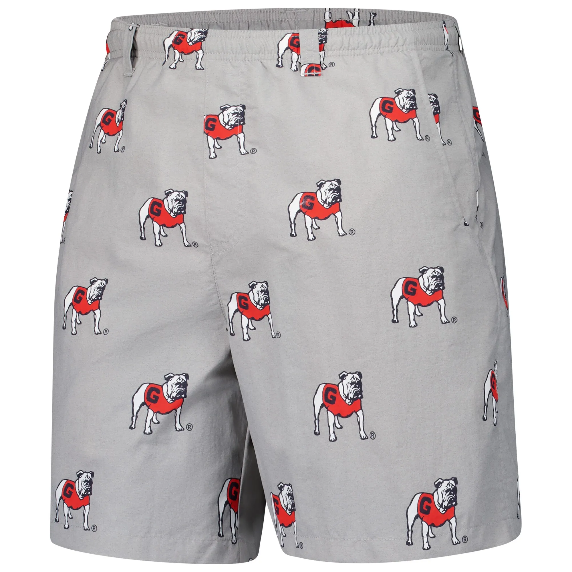 Men's Columbia Gray Georgia Bulldogs Backcast III Printed Short