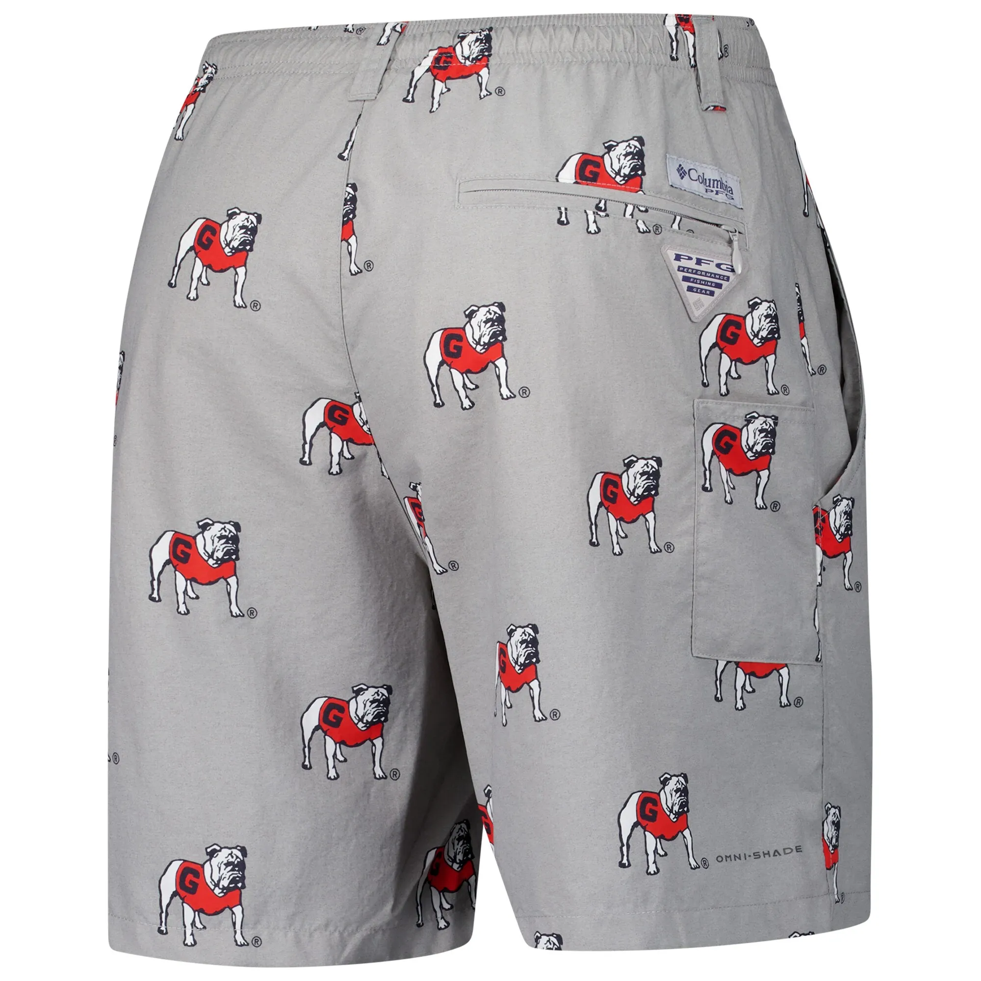 Men's Columbia Gray Georgia Bulldogs Backcast III Printed Short