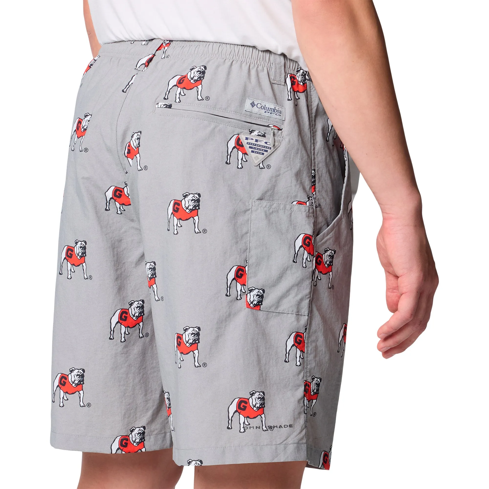 Men's Columbia Gray Georgia Bulldogs Big & Tall Backcast Shorts