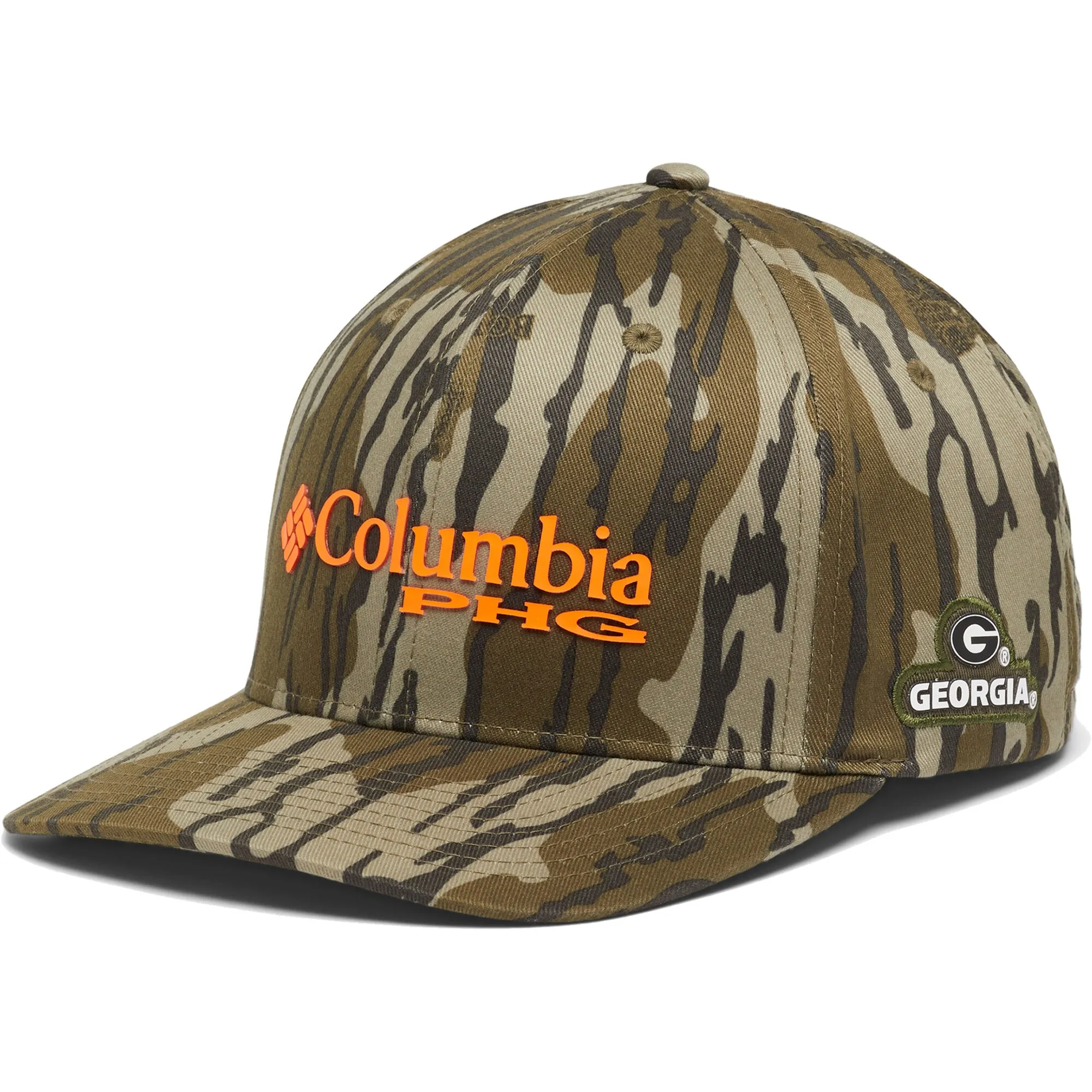 Men's Columbia Mossy Oak Camo Georgia Bulldogs Bottomland Flex Hat