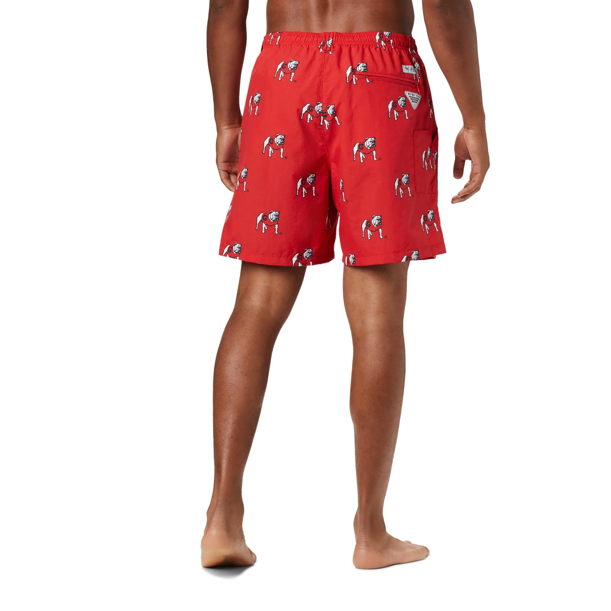 Men's Columbia Red Georgia Bulldogs Backcast III Printed Short