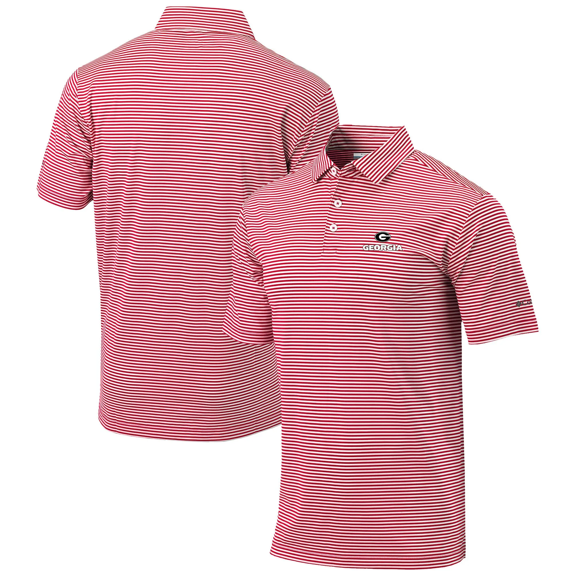 Men's Columbia  Red Georgia Bulldogs Omni-Wick Club Invite Polo