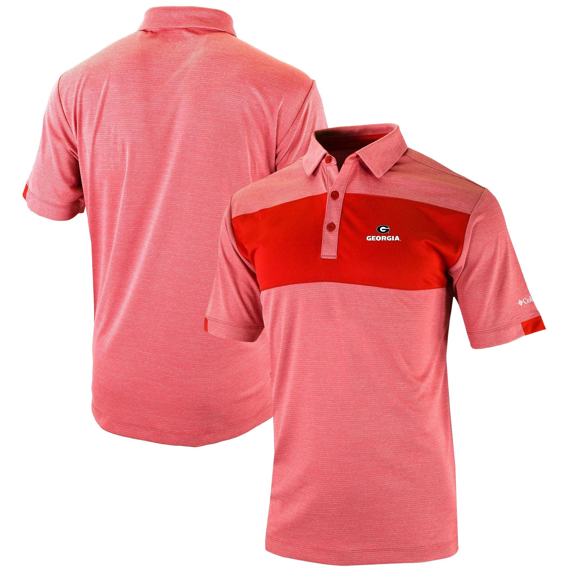 Men's Columbia  Red Georgia Bulldogs Omni-Wick Total Control Polo