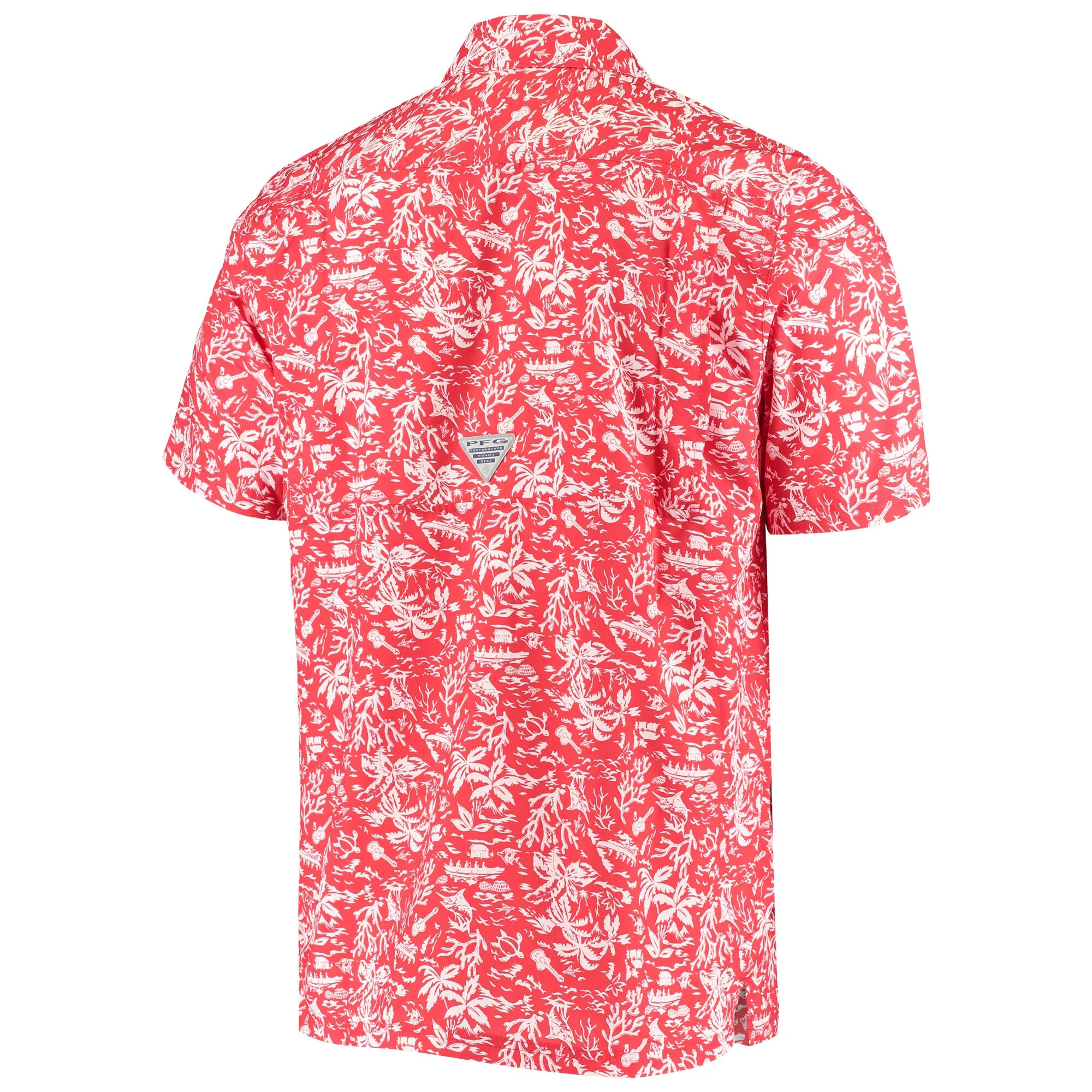 Men's Columbia Red Georgia Bulldogs Super Slack Tide Button-Up Shirt