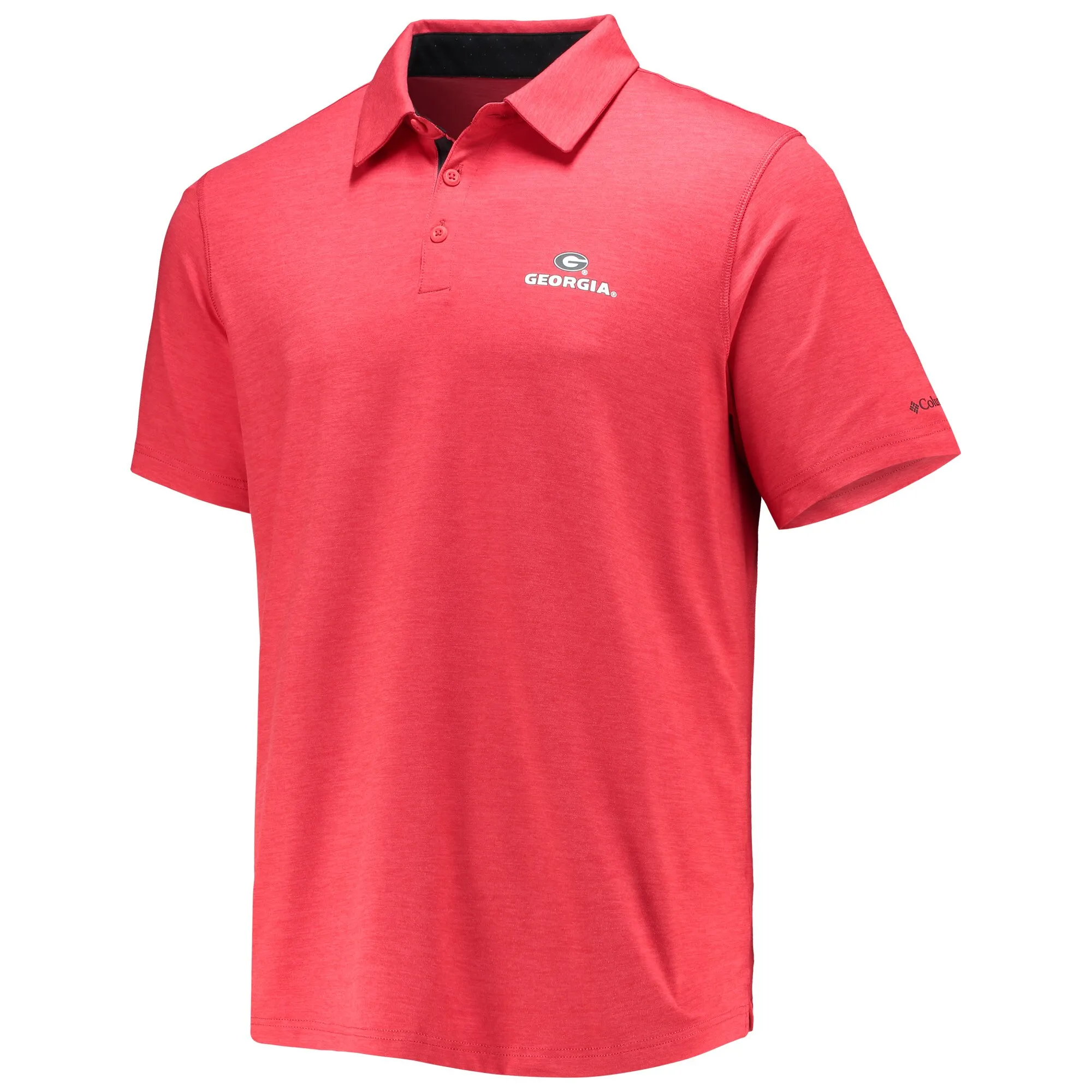 Men's Columbia Red Georgia Bulldogs Tech Trail Omni-Shade Polo