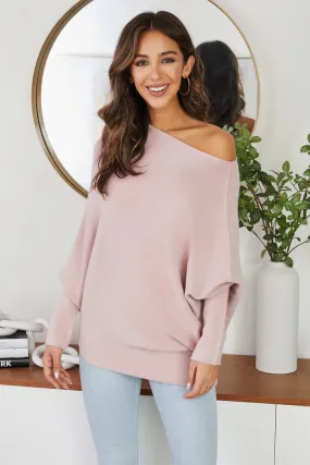 Milio Milano Asymmetrical Sweater - Blush