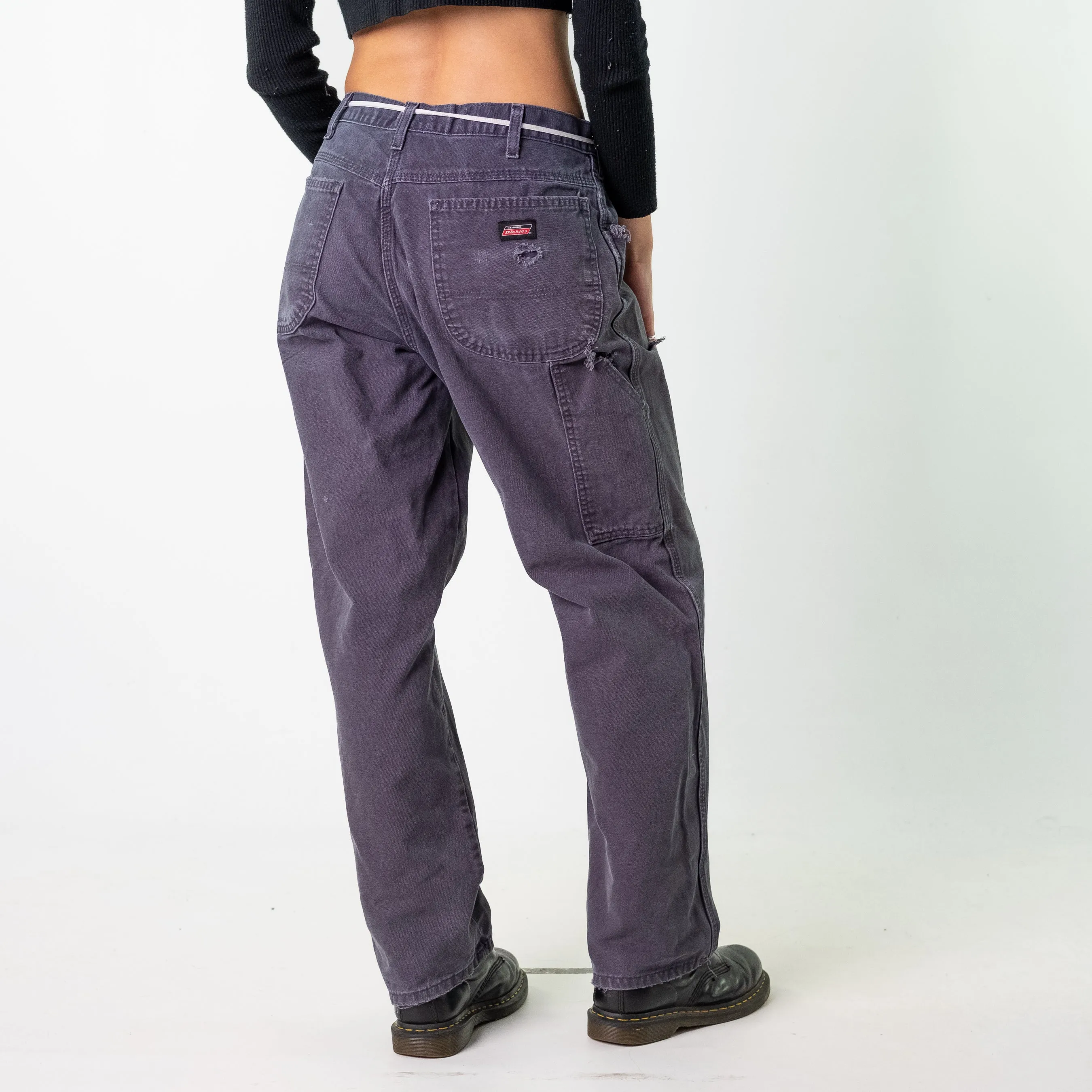 Navy Blue 90s Dickies  Cargo Skater Trousers Pants Jeans (34x30)